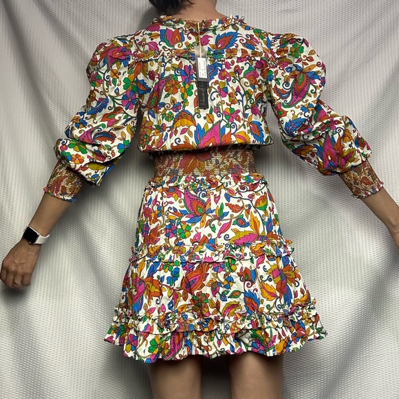 NWT House of Harlow 1960 puff Half sleeves Floral Dress - Picture 14 of 16